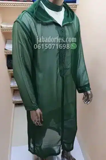 جلابة شفافة أخضر زيتي