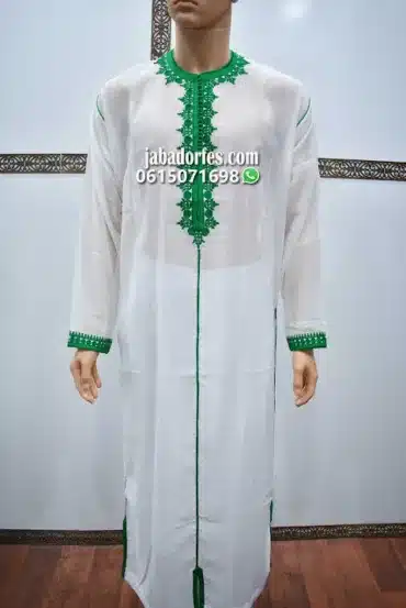 قفطان نص طوق شفاف