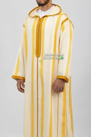 جبادور فاس 46 جلابة-للرجال-شعرى-بخطوط-موطارد